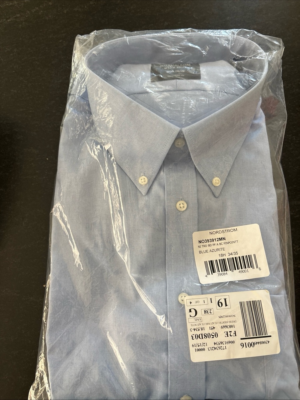 Nordstrom Men's Blue Button-Down Dress Shirt